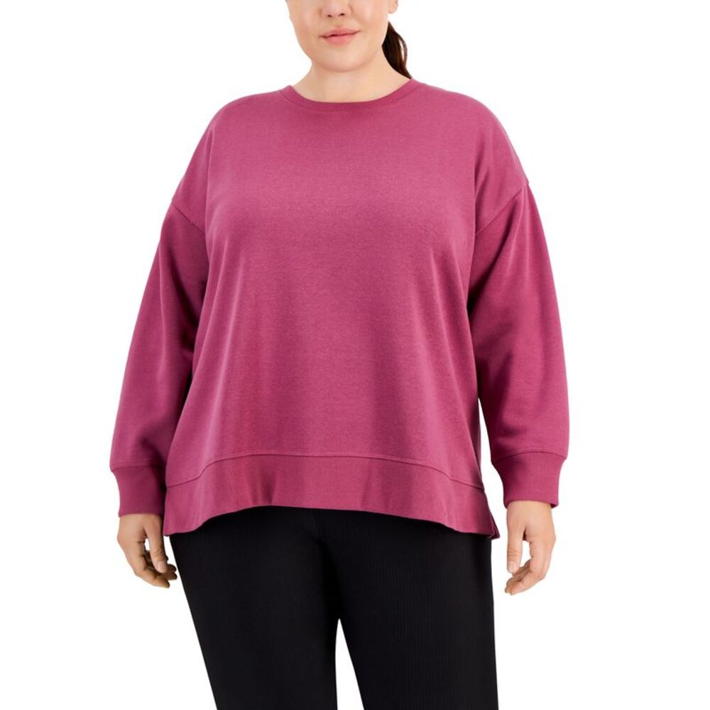 ID Ideology Plus Size Solid Crewneck Sweatshirt
